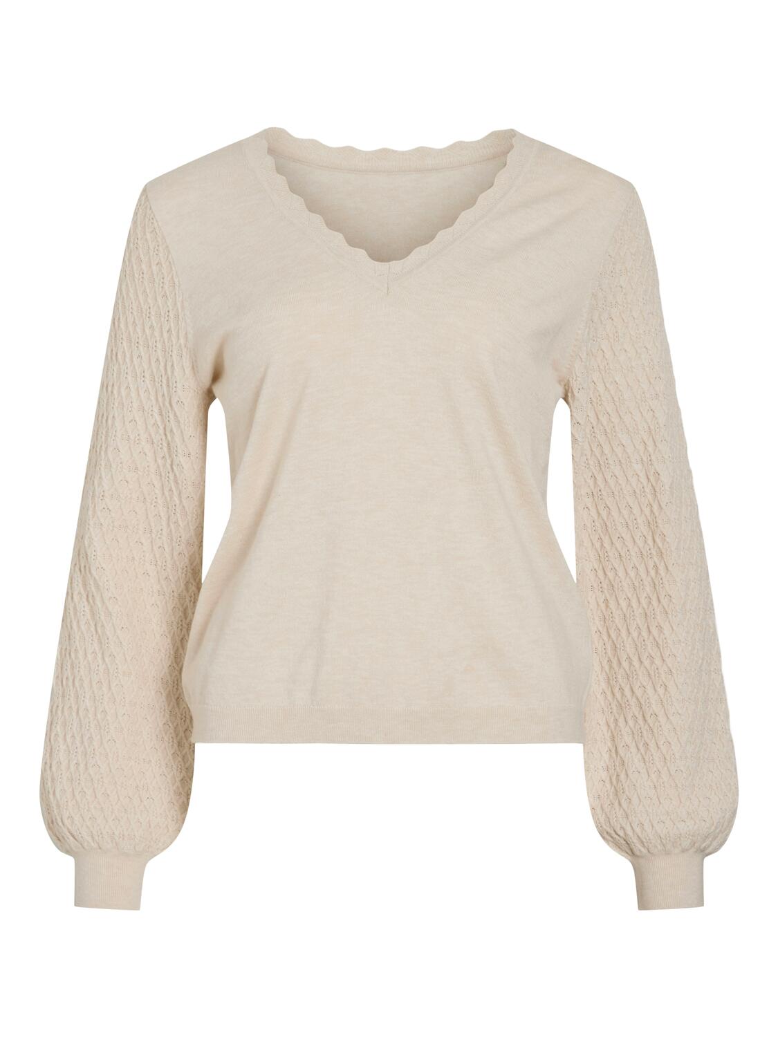 Viemi Rev striktrøje - Super Light Natural Melange